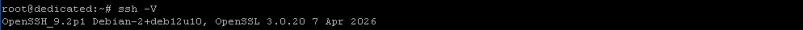 $ ssh &ndash;V