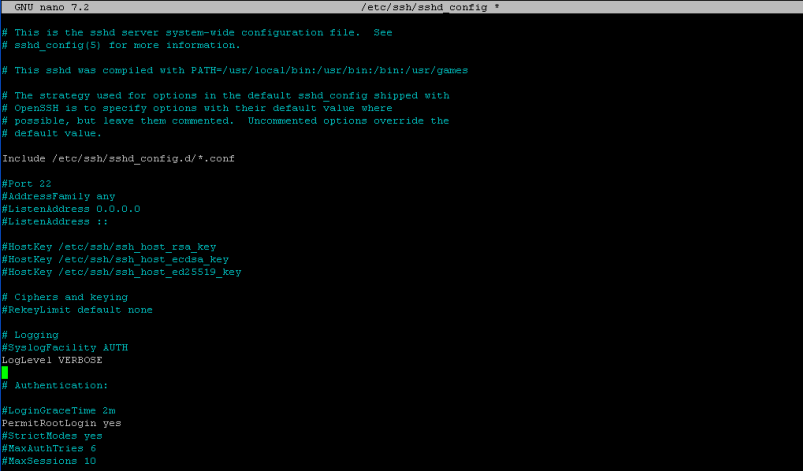 LogLevel VERBOSE