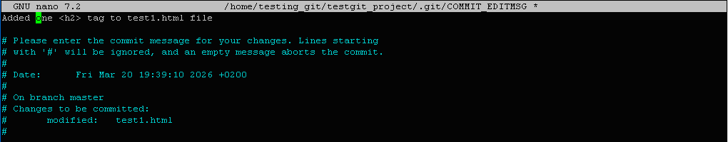 $ git commit --amend