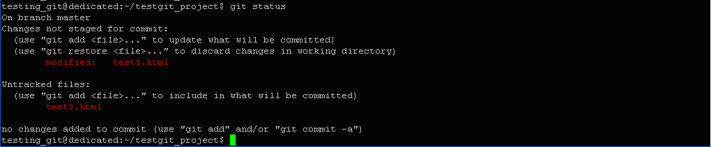 $ git status
