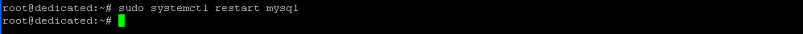 $ sudo systemctl restart mysql