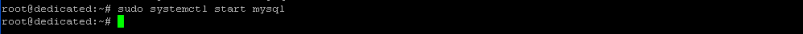 $ sudo systemctl start mysql