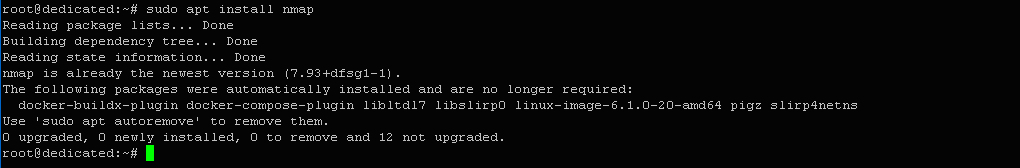 $ sudo apt install nmap