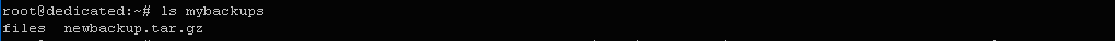 $ ls mybackups