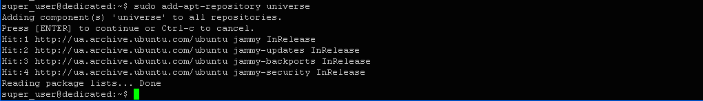 ��������� ����������� universe