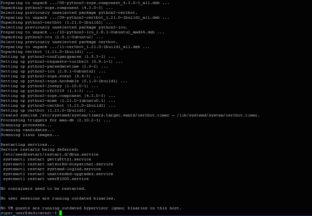 ��������� ��������� Certbot