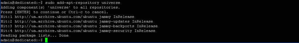 ��������� ����������� universe