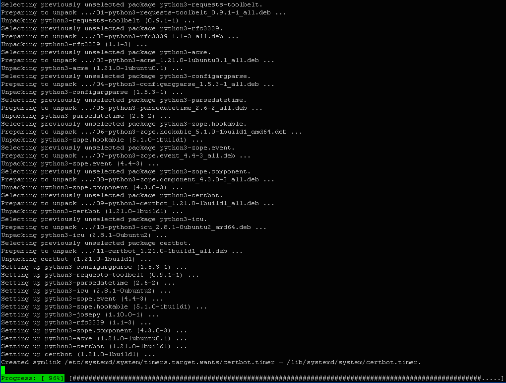 ����� ��������� Certbot