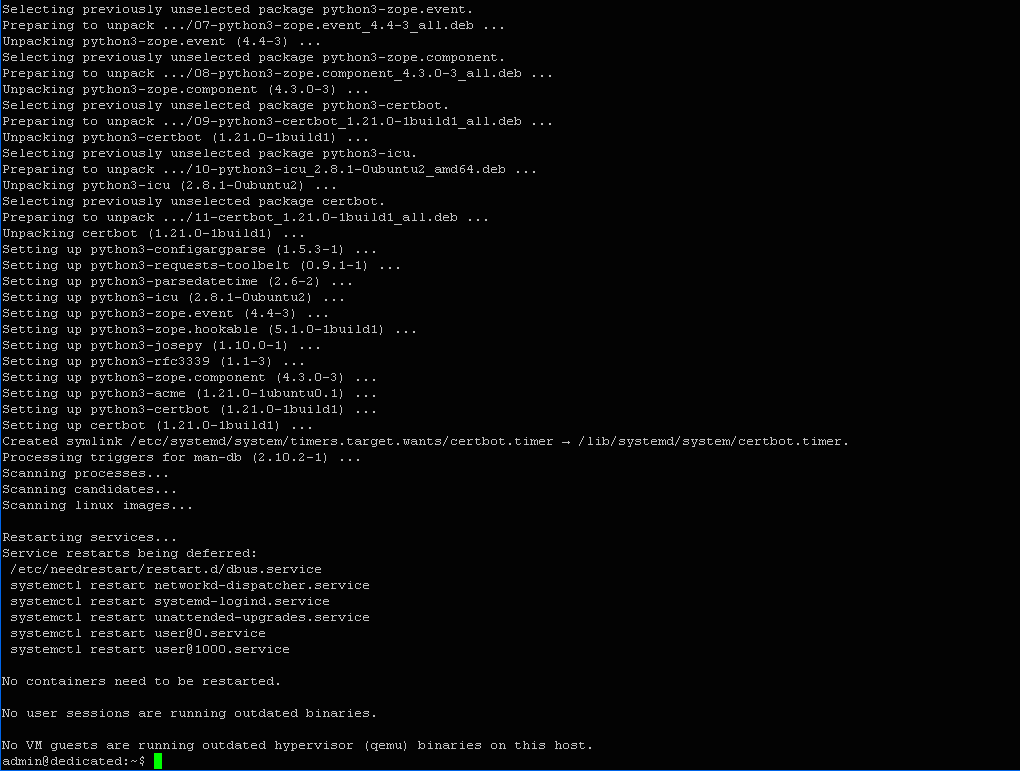 ���������� ��������� Certbot