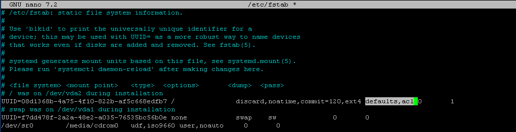 $ nano /etc/fstab