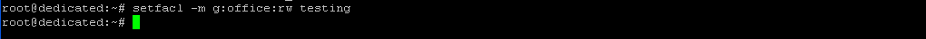 $ getfacl testing