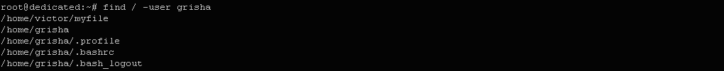 $ find / -user grisha