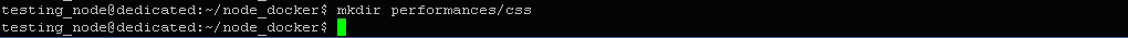 $ mkdir performances/css