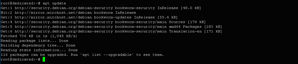 $ apt update